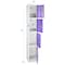 Adiroffice 12 in W, 12 in D, 72 in H, Steel ADI629-204-PUR-4PK - alternate 2